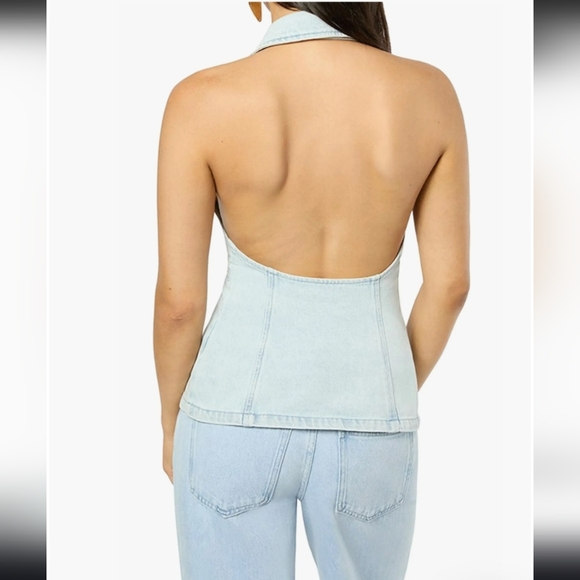 NWT $98 WeWoreWhat Denim Vest In Size Xs - Picture 5 of 11